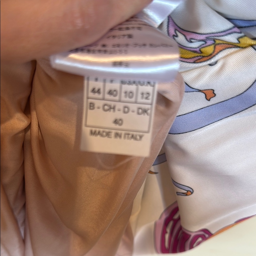 PUCCI Butterfly Print Dress in White and Purple - Picture 6 of 6